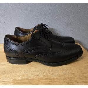 Florsheim Midtown Wingtip Oxford Men's Size 11D Black Shoes 12139-001
